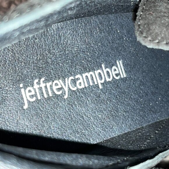 Jeffrey Campbell Rosee Western Ankle Square Toe Boots, Black Suede Snake Size 7 - Picture 7 of 9